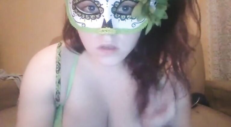 Halloween Mask Webcam Show Huge Tits Round Ass Anal Sexy