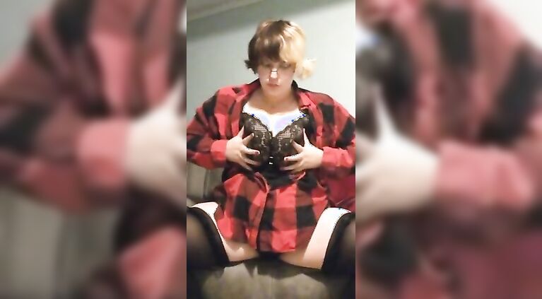 Nerd With Huge Tits begs for you to Cum in Her
