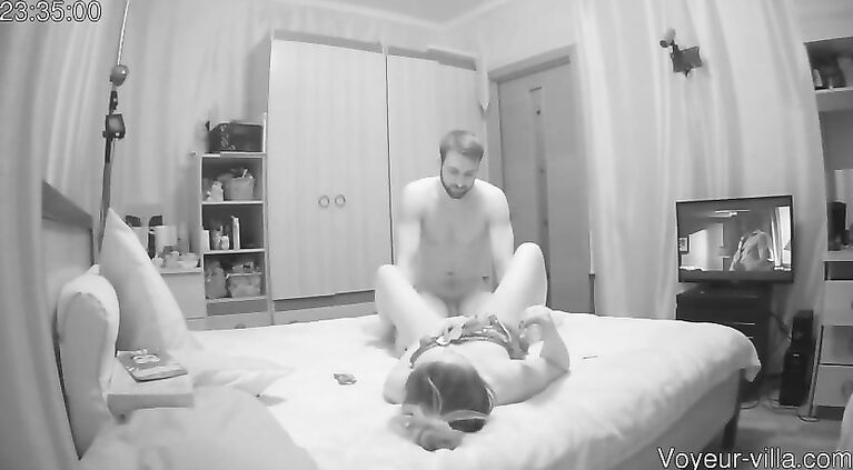 Innocent young couple fooling around
