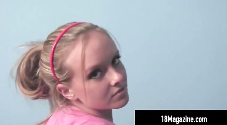 Busty Blonde Innocent Teen Brittany Strip Teases On Webcam!