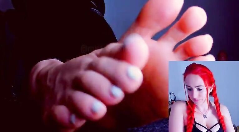 Foot stream record feet tease and toesjob - mistressinni CB
