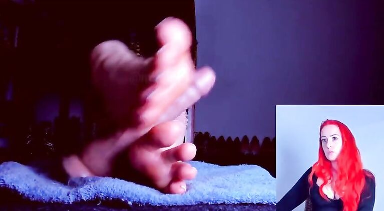 Footjob under the table
