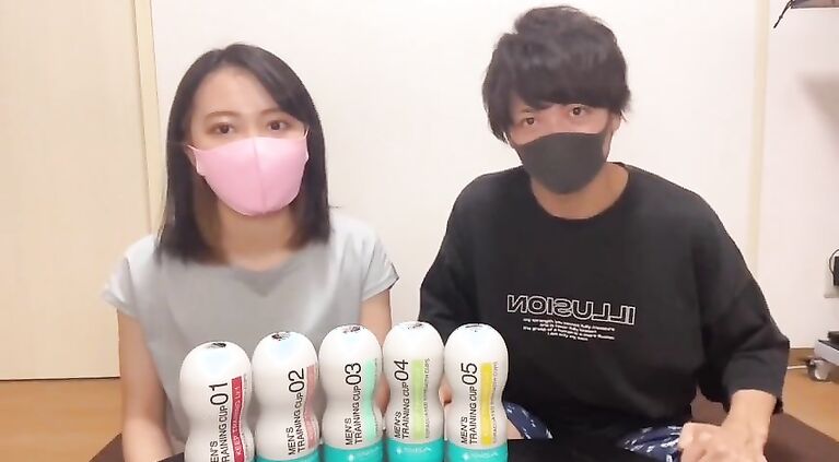 早漏改善トレーニング！オナホ寸止め手コキをしていたらガマンできずに騎乗位で腰振りしちゃう... Japanese Amateur Premature Handjob CUM - えむゆみカップル