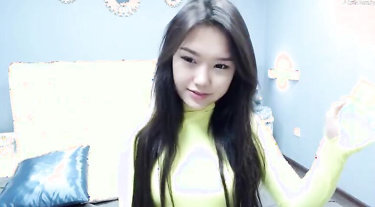 Young anime webcam model, Asian pussy, naked tits, masturbat