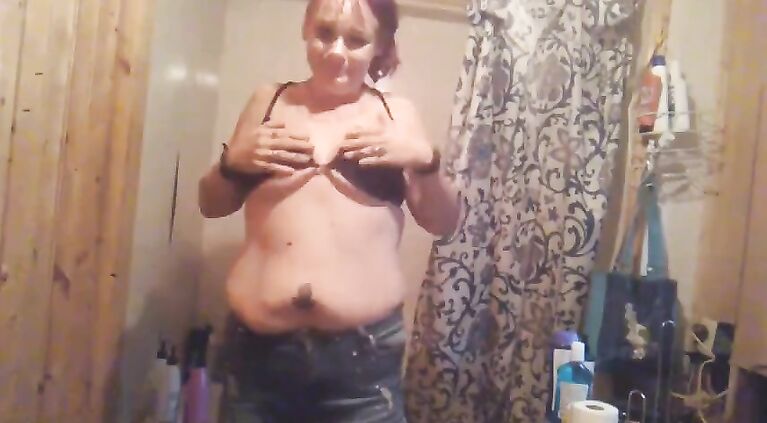 Redhead Tweaking Slut Strips