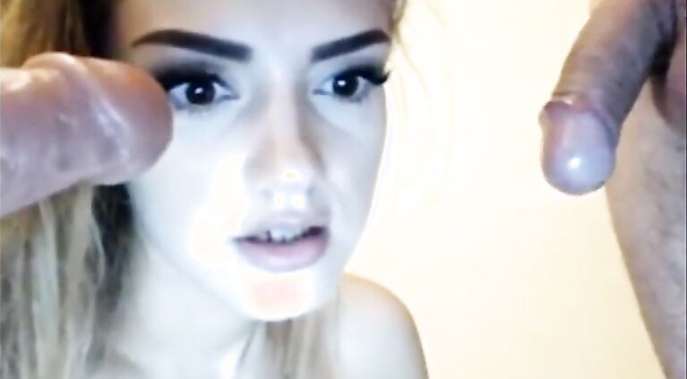 Amazing Webcam Slut Sucks Two Dicks at www.catchmedirty.com