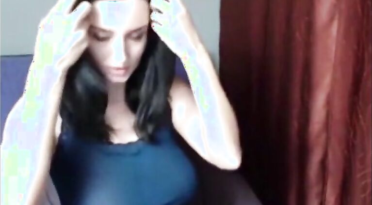 Hot Fit Girl. Big Tits Masturbation and Orgasm on Webcam Evelin