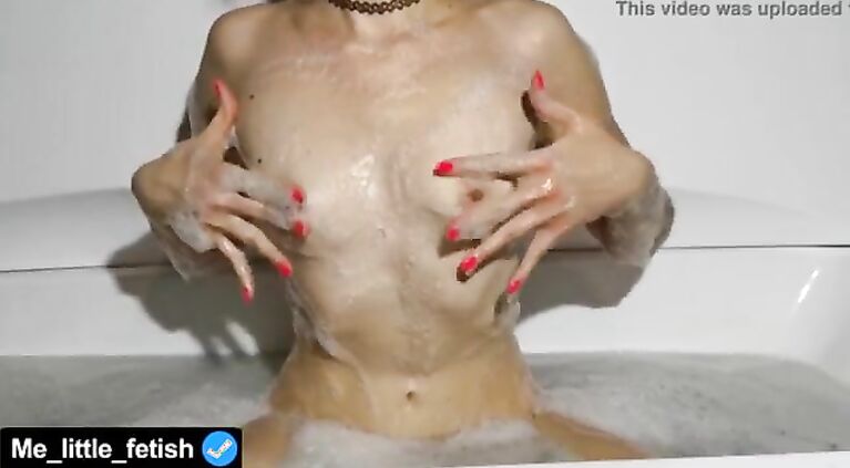 Stepsister In Bathroom Inserts Butt Plug In Soapy Ass, Ass Gapes And Is Ready For Anal Sex