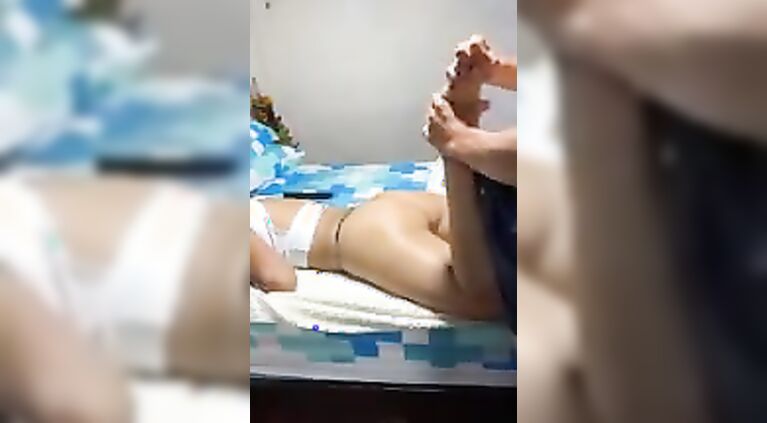 He fucks me hard after the massage