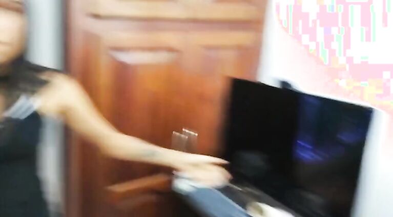 Cam girl caught by steo brother has to pay with her best talent
