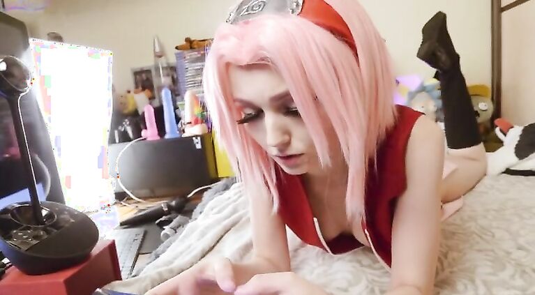 Naruto fucks hard all Sakura's holes