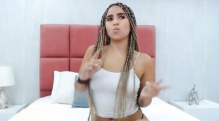 Cute ebony with dreadlocks Wildly Rides to show you