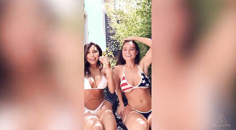 Lela Star X Lana Rhoades Share Cock On 4th Of July!