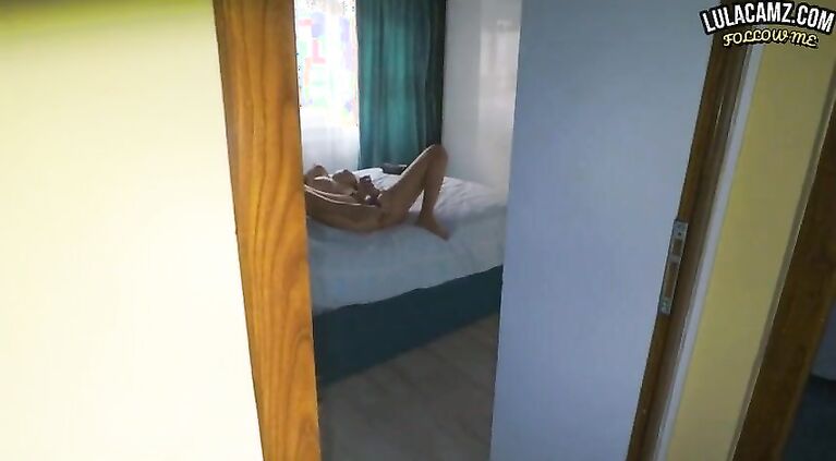I CAUGHT MY HOT GF MASTURBATING GETS FINGERED AND FUCKED HARD
